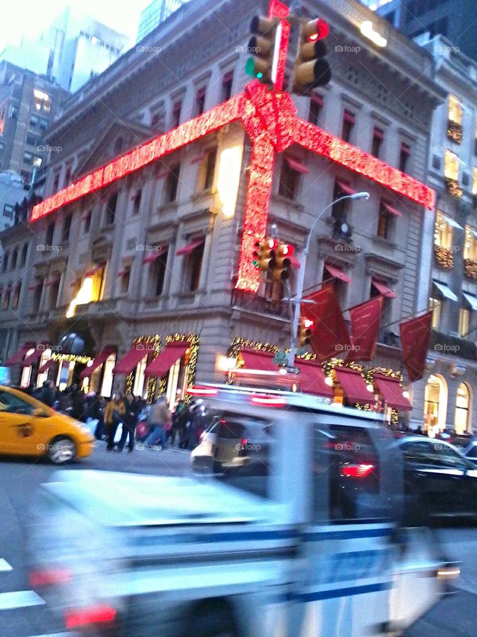 New York holiday. A trip to New York for the holidays two years ago. Busy streets and festive decor