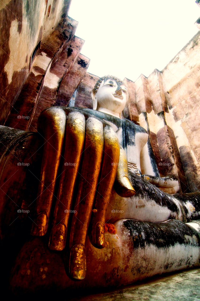 Giant Buddha at sukothai historical park