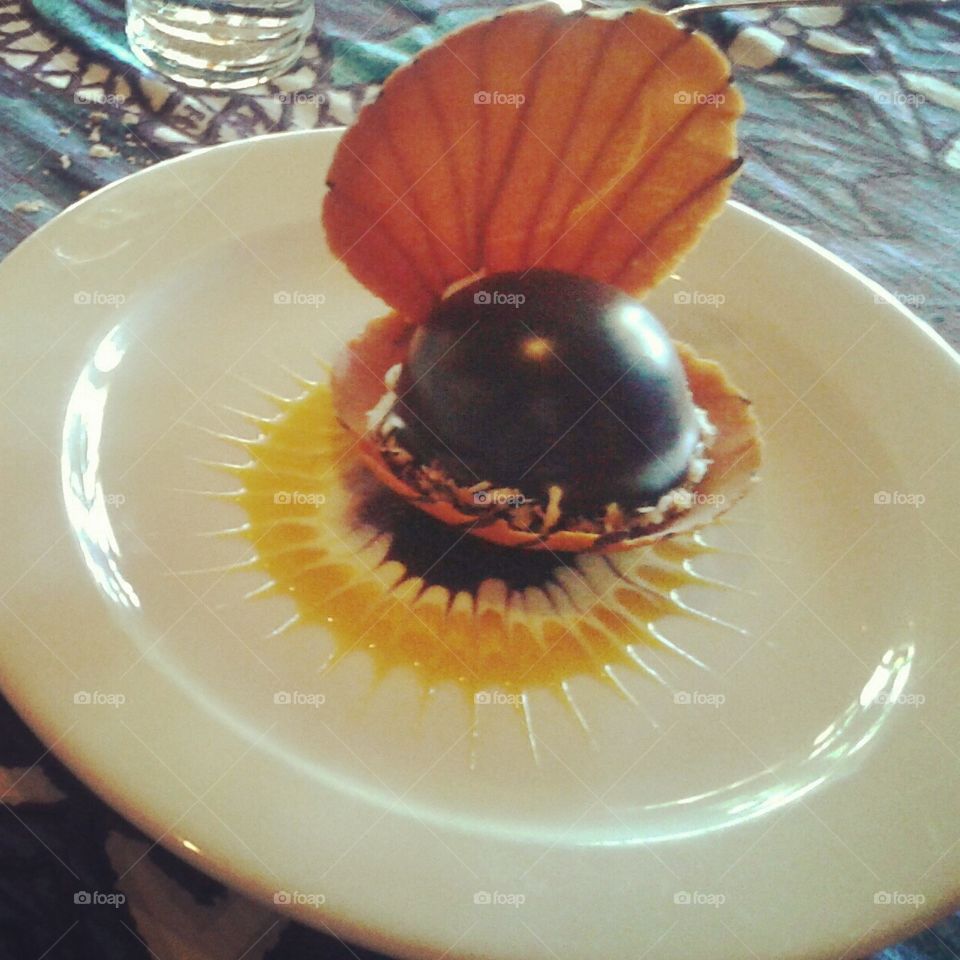 Black pearl dessert from Mama's Fish House in Maui.