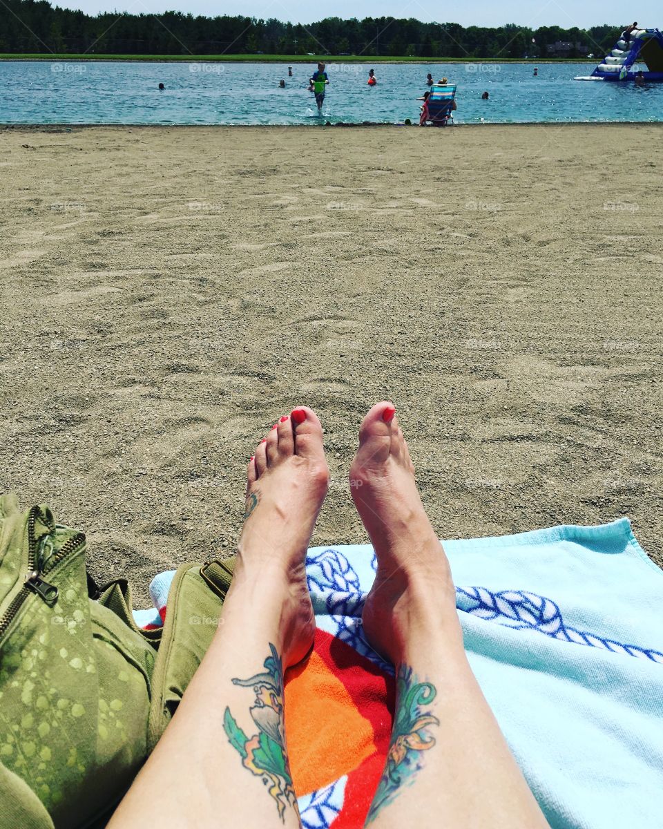 Feet on the beach! 