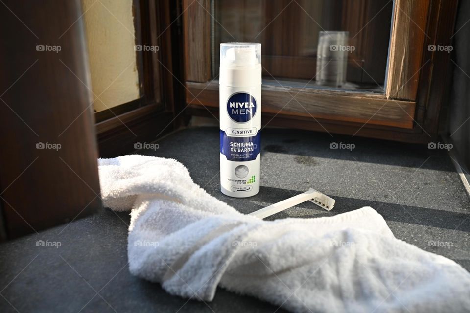 shave your beard with Nivea beard cream