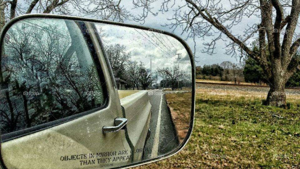 A fall drive through the peach orchard