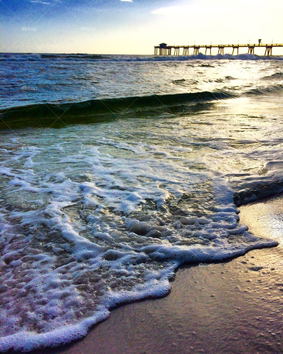 Chilling on the beach in the Gulf of Mexico in Florida 