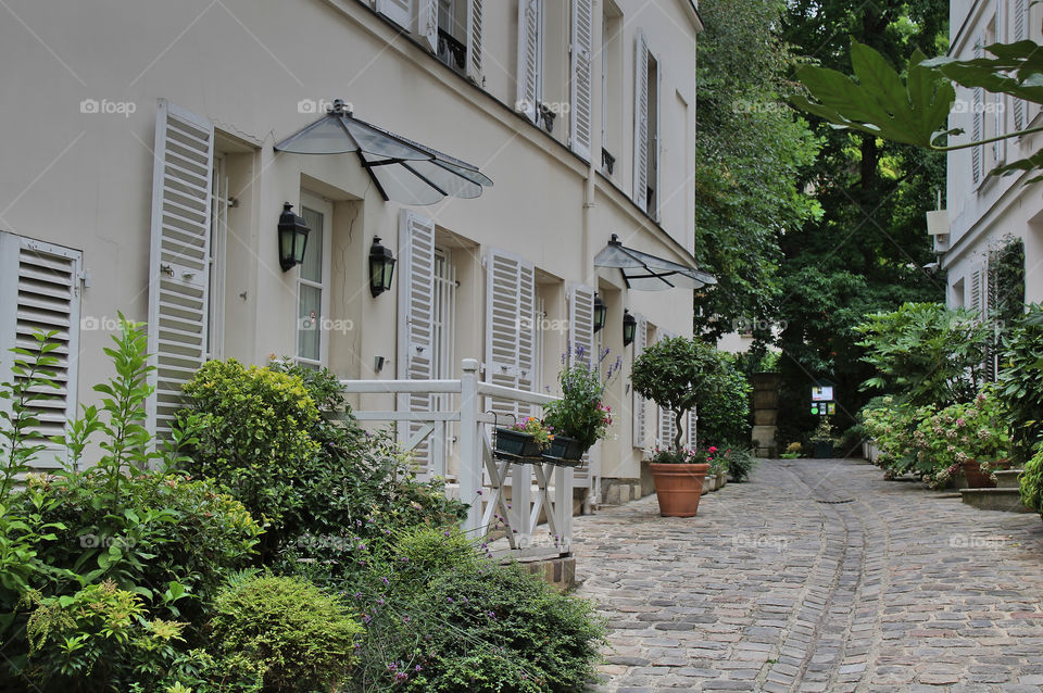 facades of buildings in Paris France