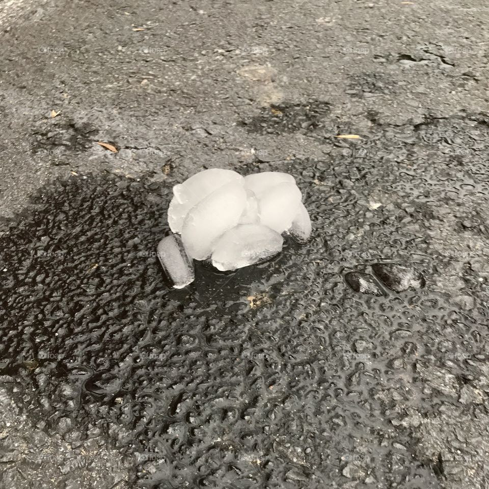 Ice on the pavement 