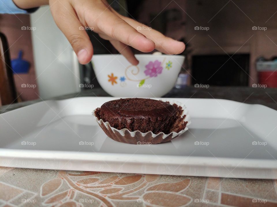 Going for the chocolate cupcake