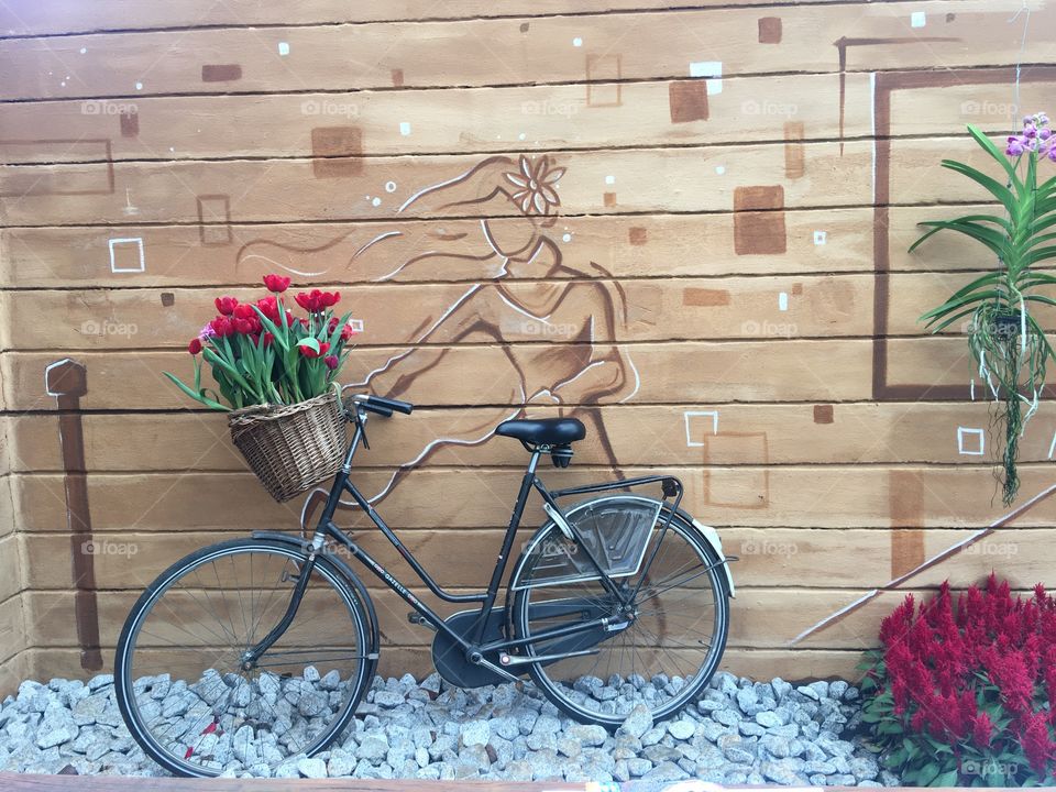 Bike and flowers