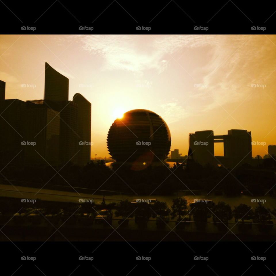 sunset skyline cbd by KengPP