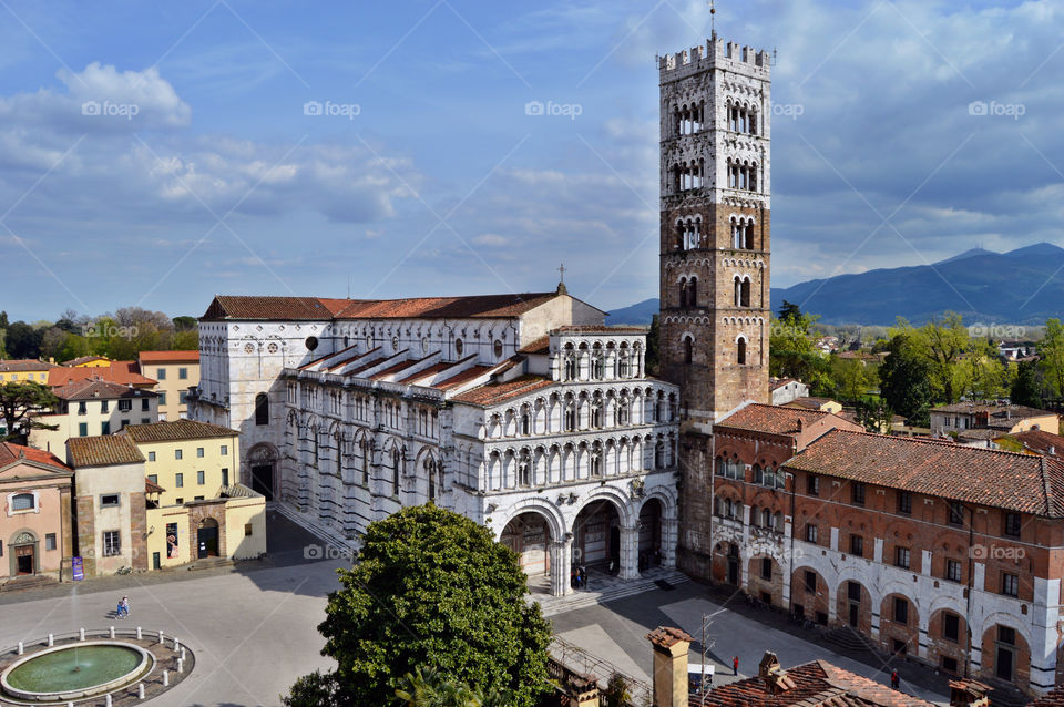 View of lucca cathedral