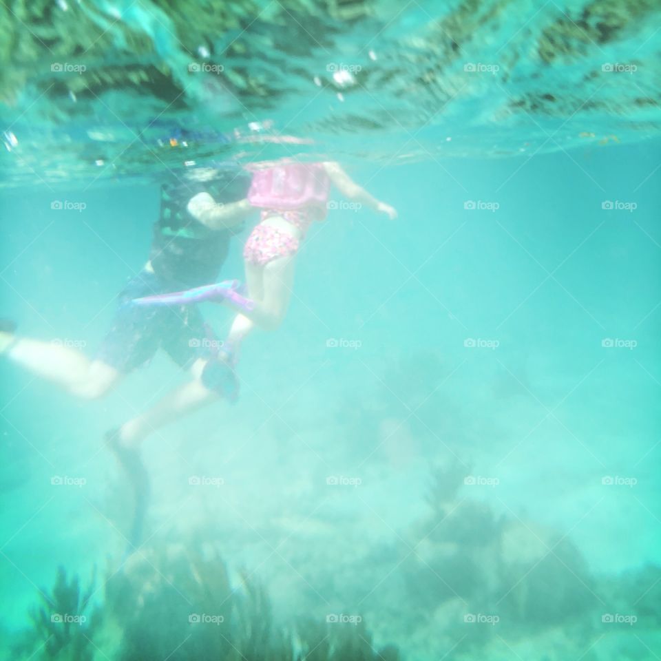 Underwater snorkeling in Mexico