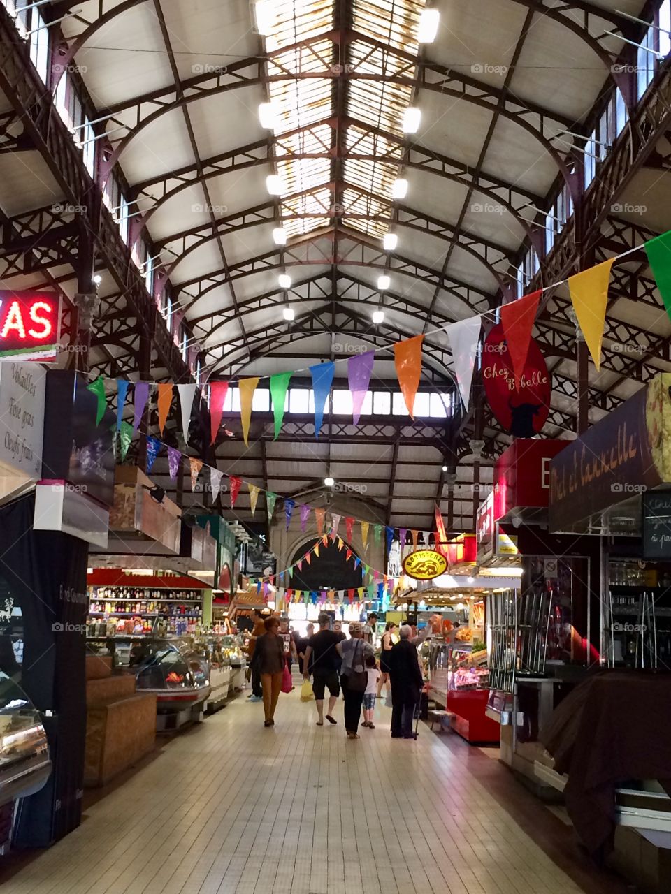 Indoor market Narbonne, France