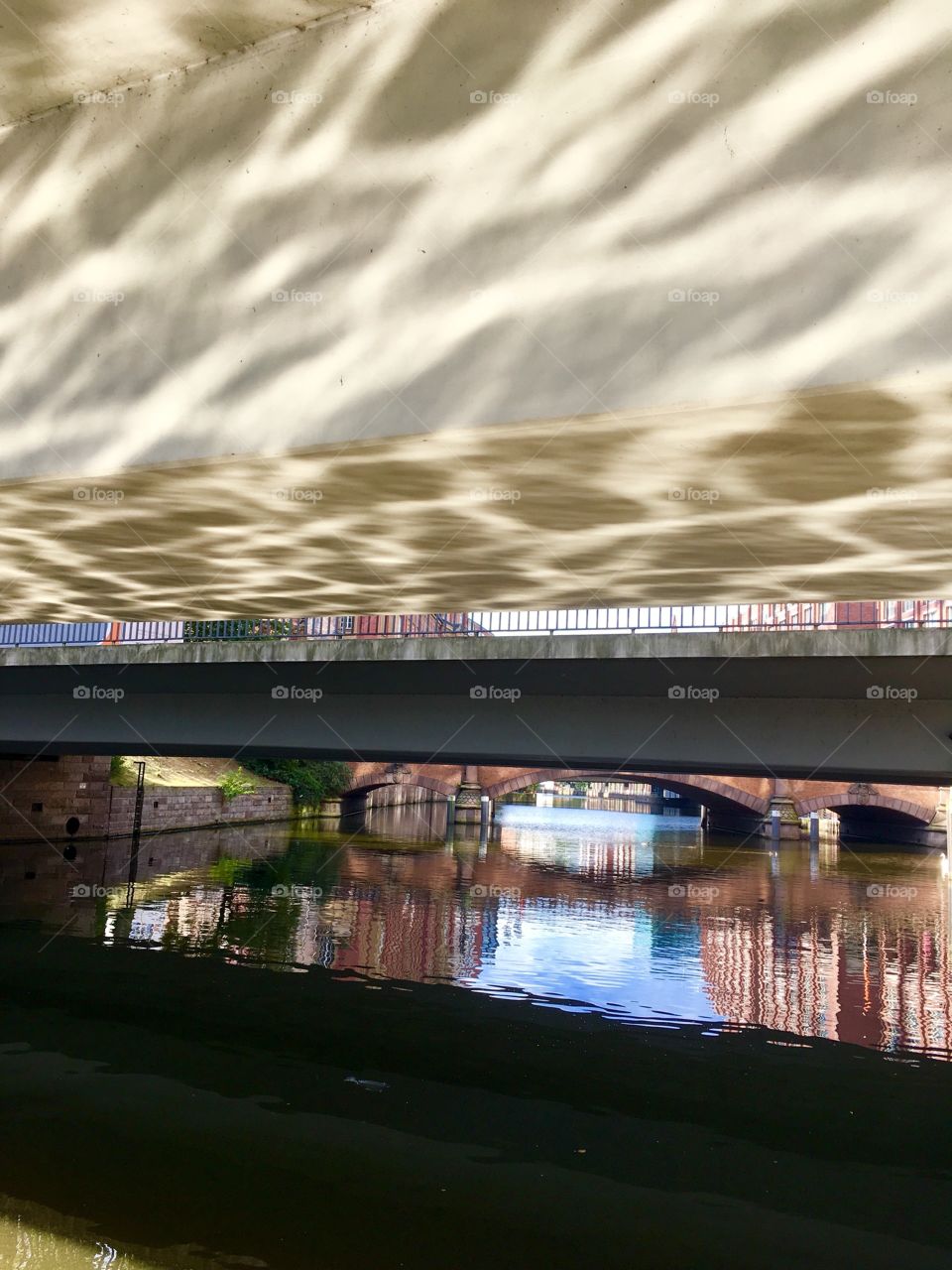 Hamburg..Channel.Bridge. Reflection 