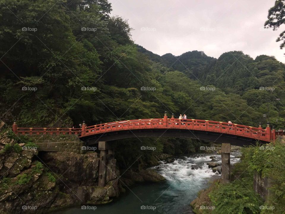 A red brodge in nikko in japan