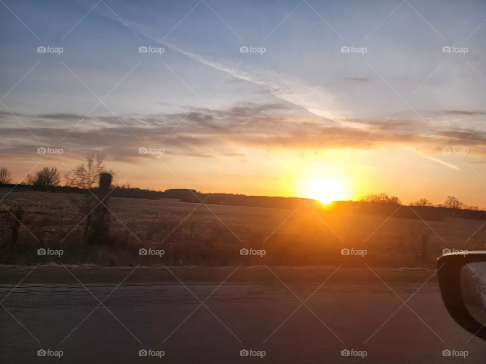 beautiful evening sunset