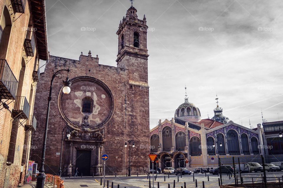 Scenic view of church in Valencia, Spain