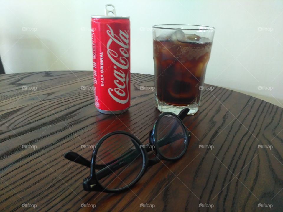 Coca cola, drink, wood