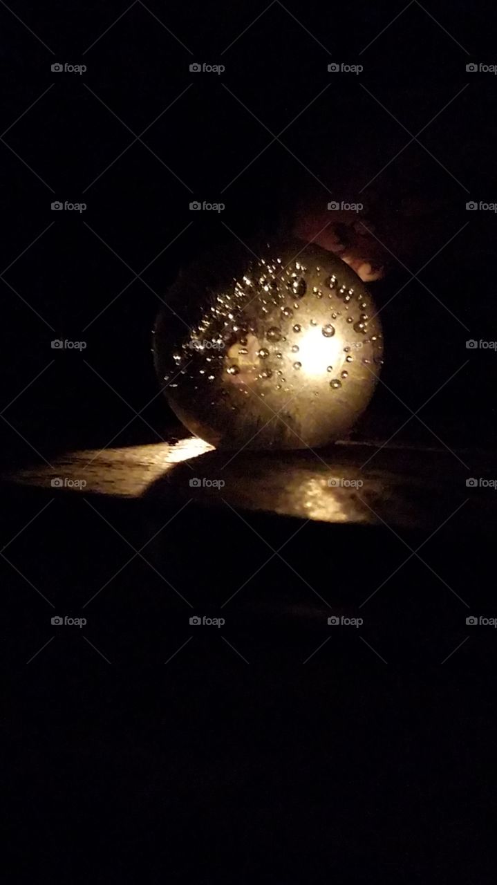candle lit glass