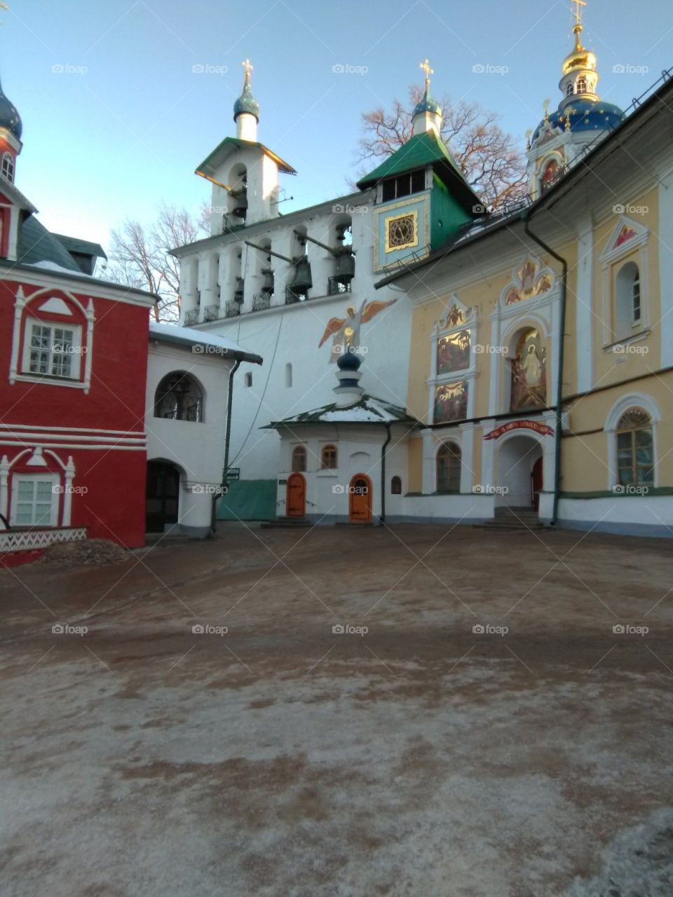 Pskov-pechorsk monastery. Belfry