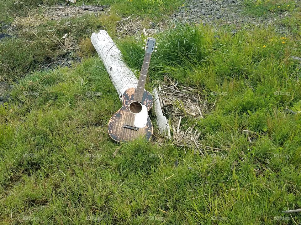 rustic guitar