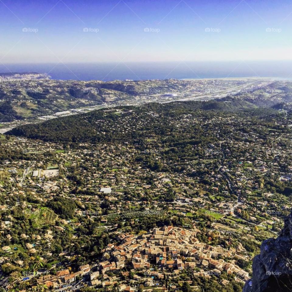 Côte d'Azur vue sur le Baou de Saint jeannet