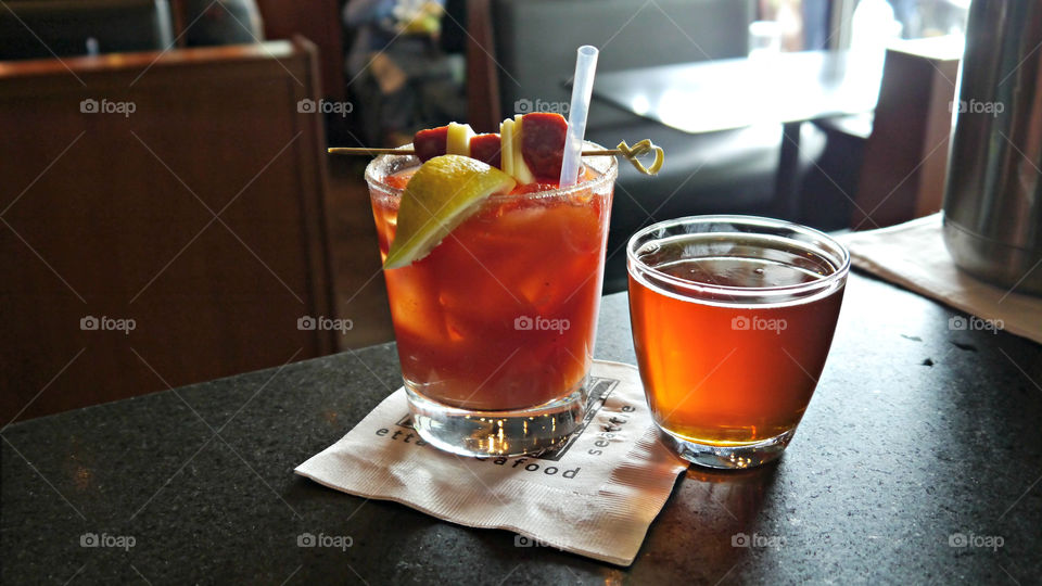 Bloody Mary with Sausage and Cheese. Etta's Seattle, WA