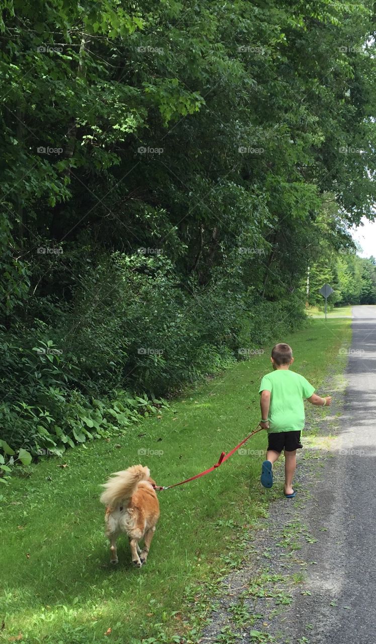 A boy and his dog