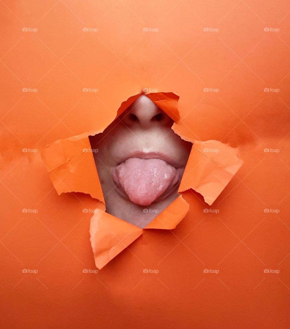 An original portrait of the tongue