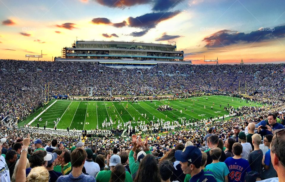 Game time at Notre Dame Stadium