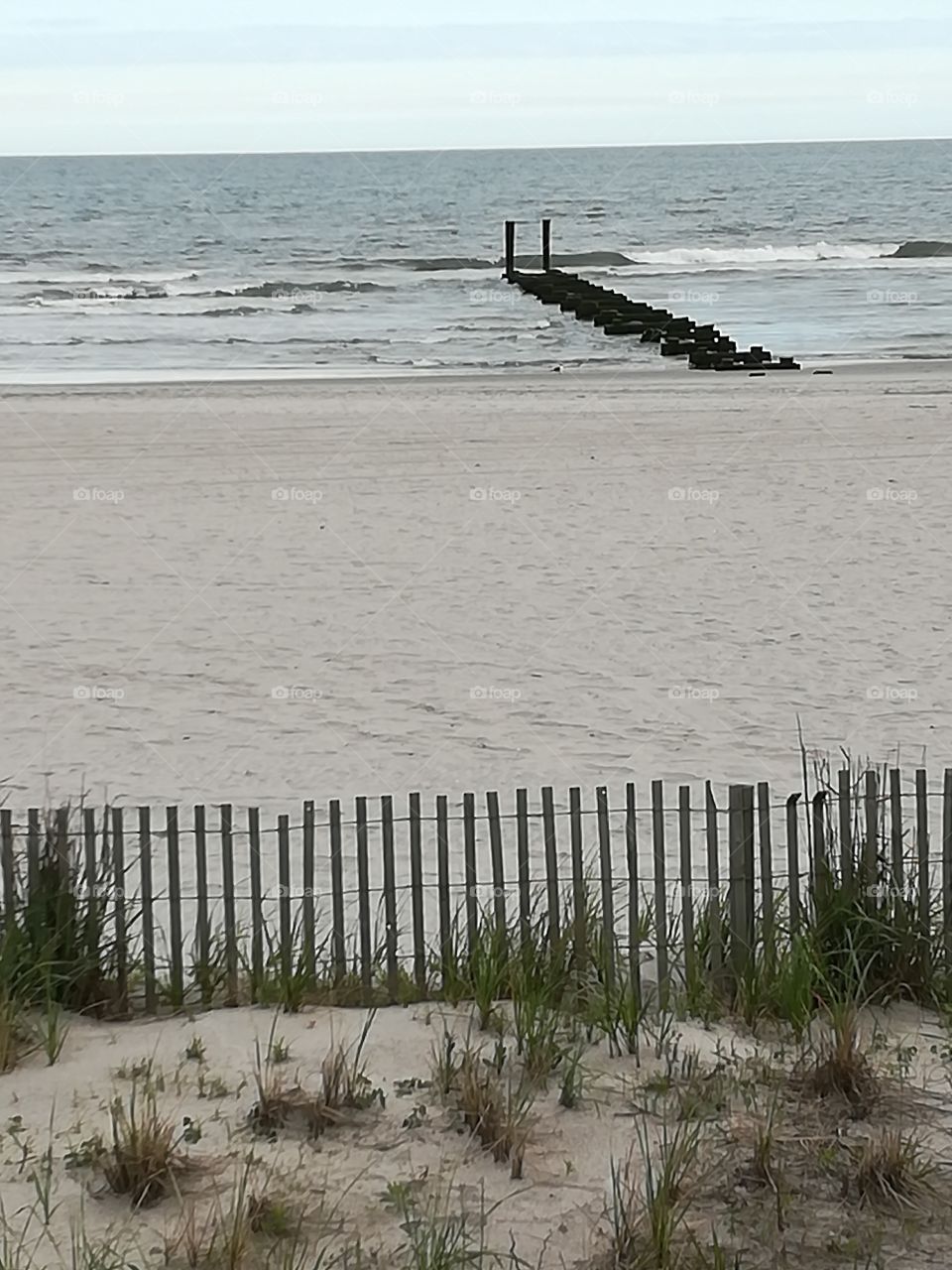 Remains of a small AC Pier Destroyed by Hurricane Sandy