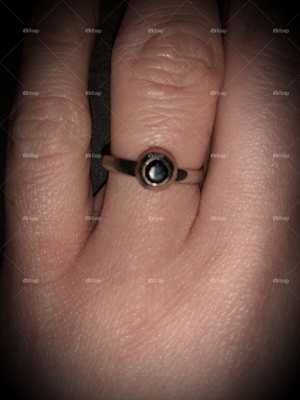 ring on ring finger, close up