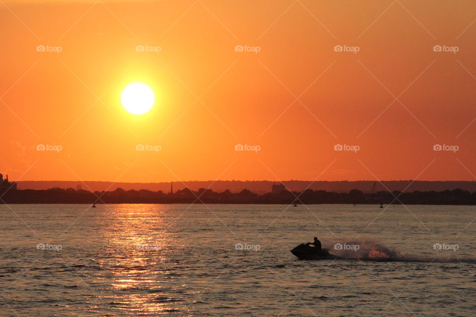 Sunrises,  sunsets and the moon