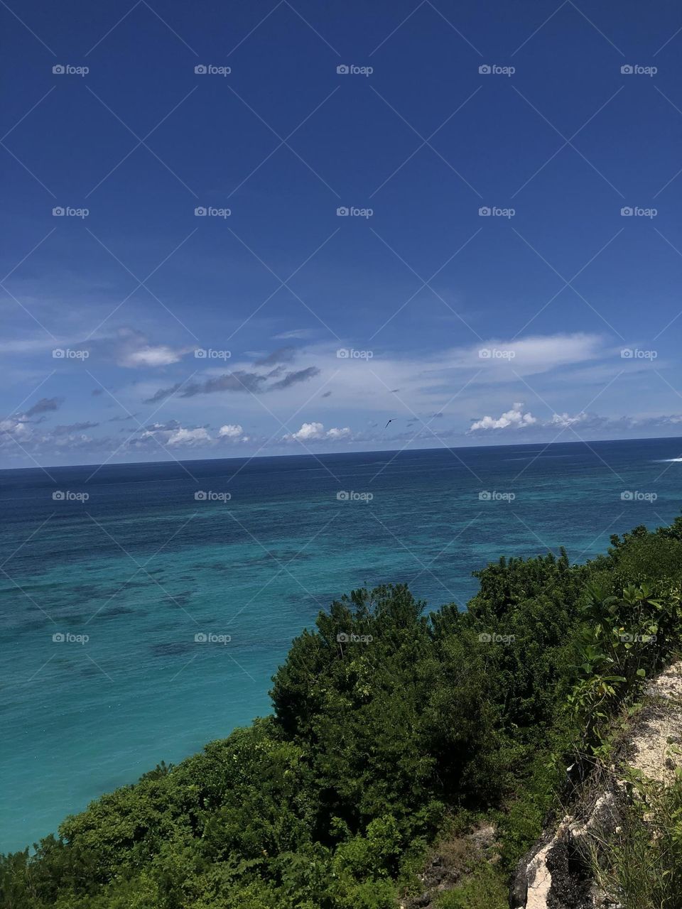 Beautifull beach view with blue sky