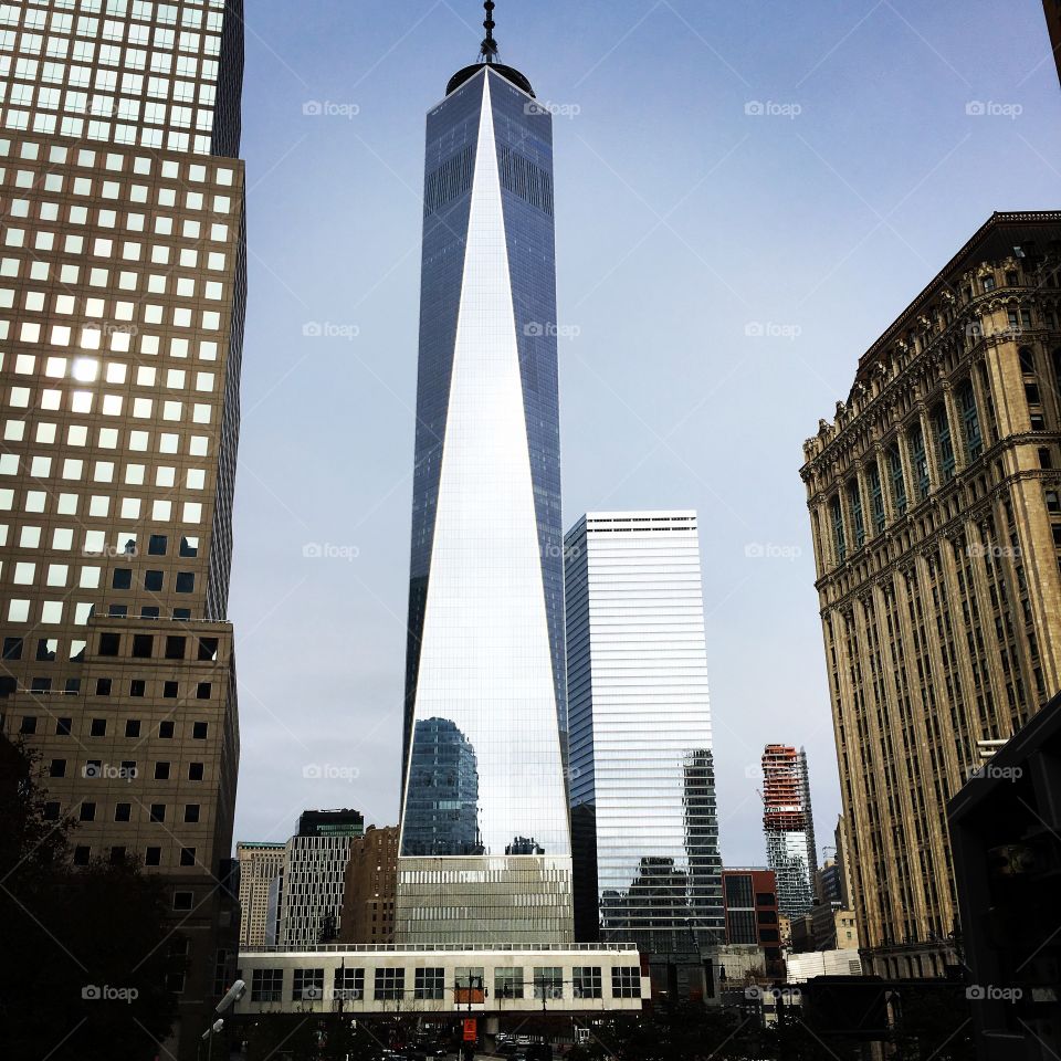 Close up World Trade Center view 