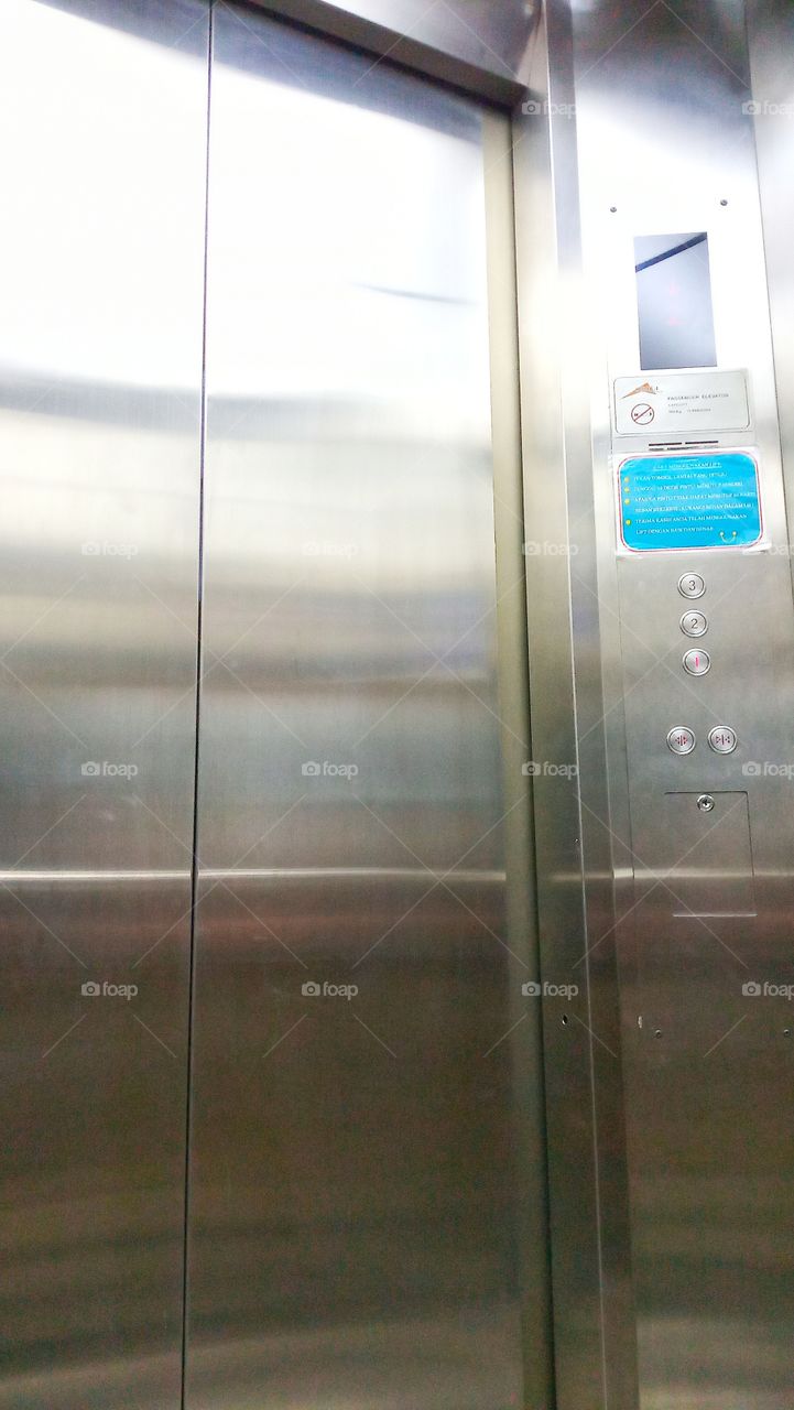 in the elevator