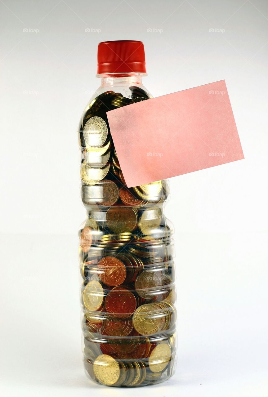 bottle money financial savings by junpinzon