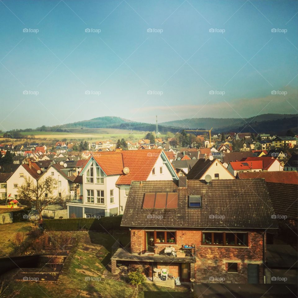 House, Town, Architecture, No Person, Roof
