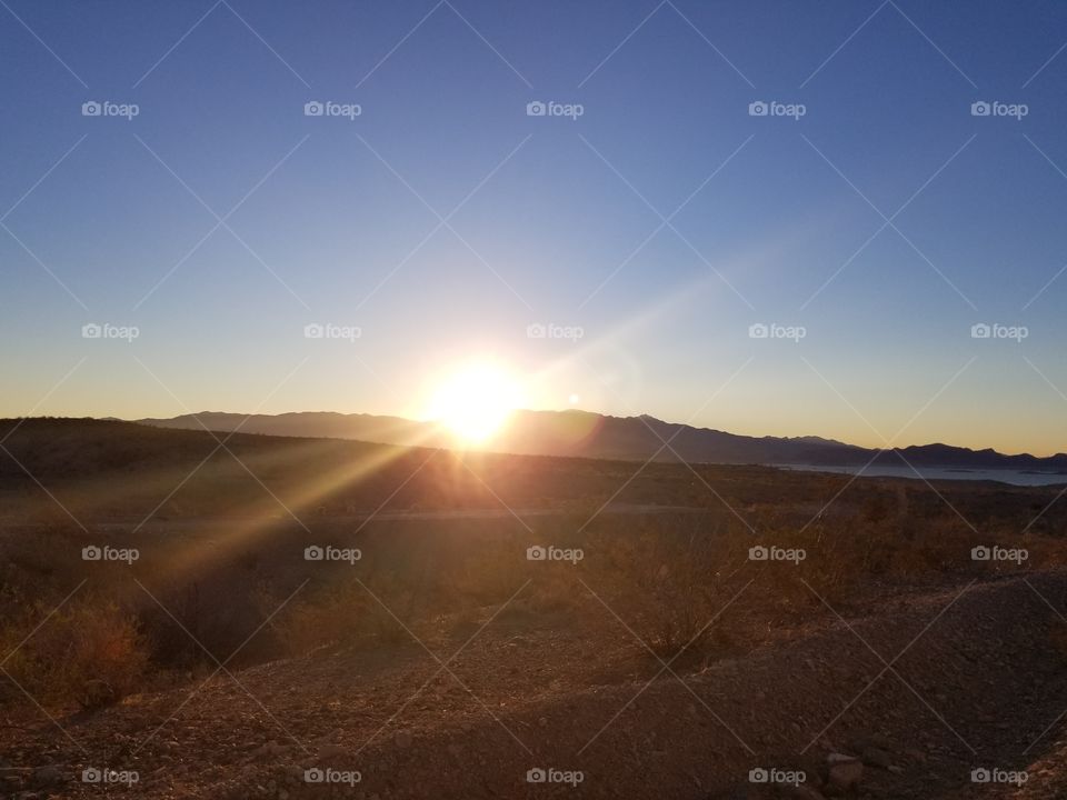 Desert Sunrise Lake Mead