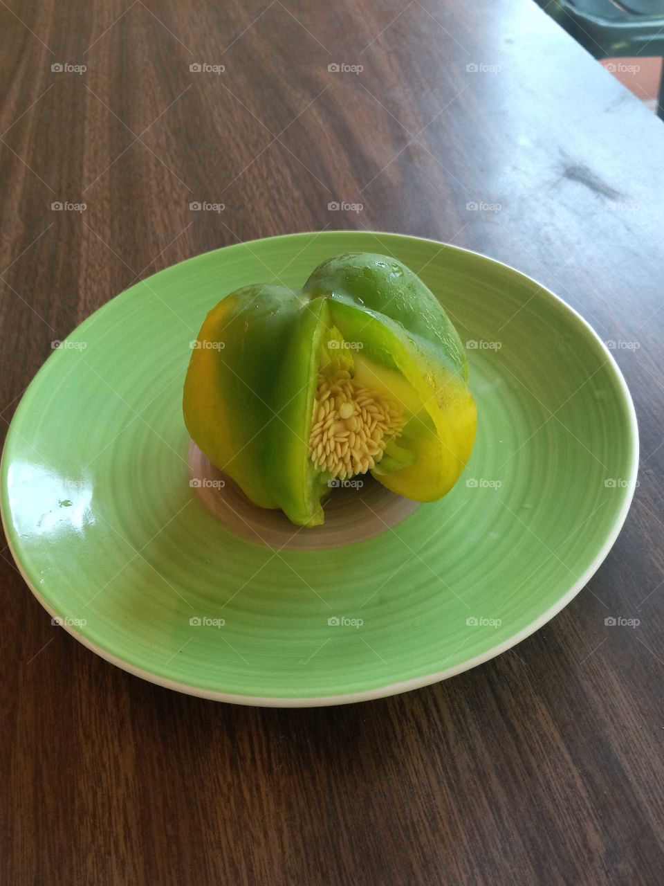 plate of sweet pepper