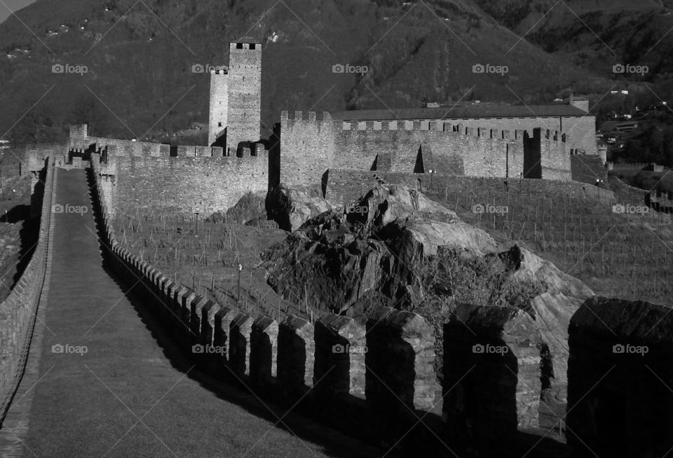 Through the walls of the Castelgrande, Bellinzona, Switzerland 