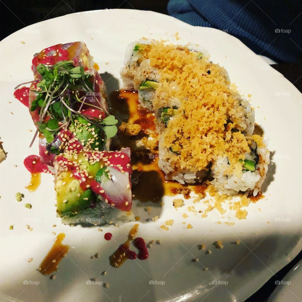 Sushi taste bud explosion