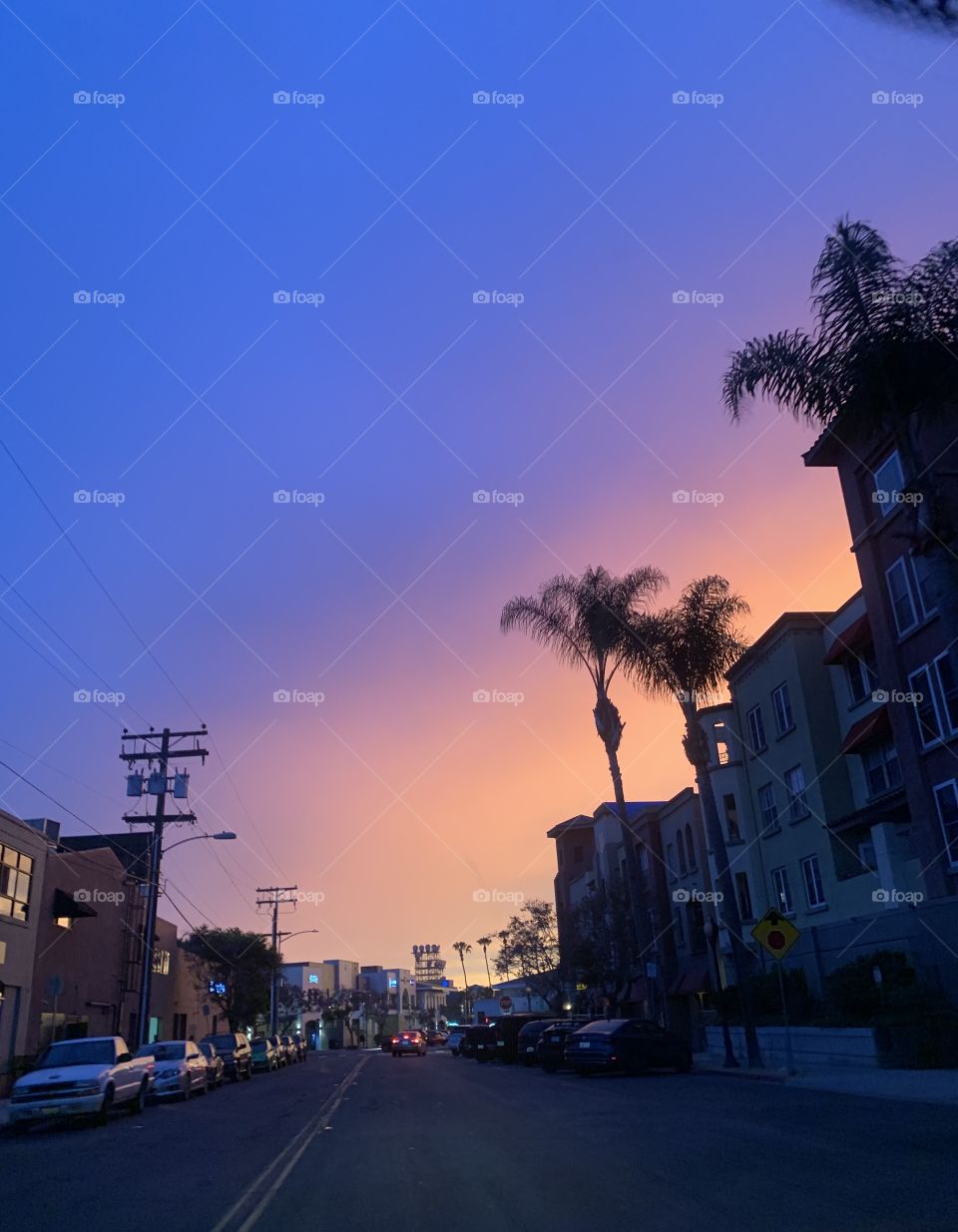 Magical sunset in beautiful San Diego CA 