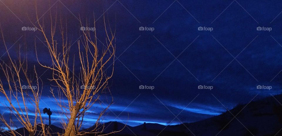 awesome color of the sky , the most beautiful shade of blue