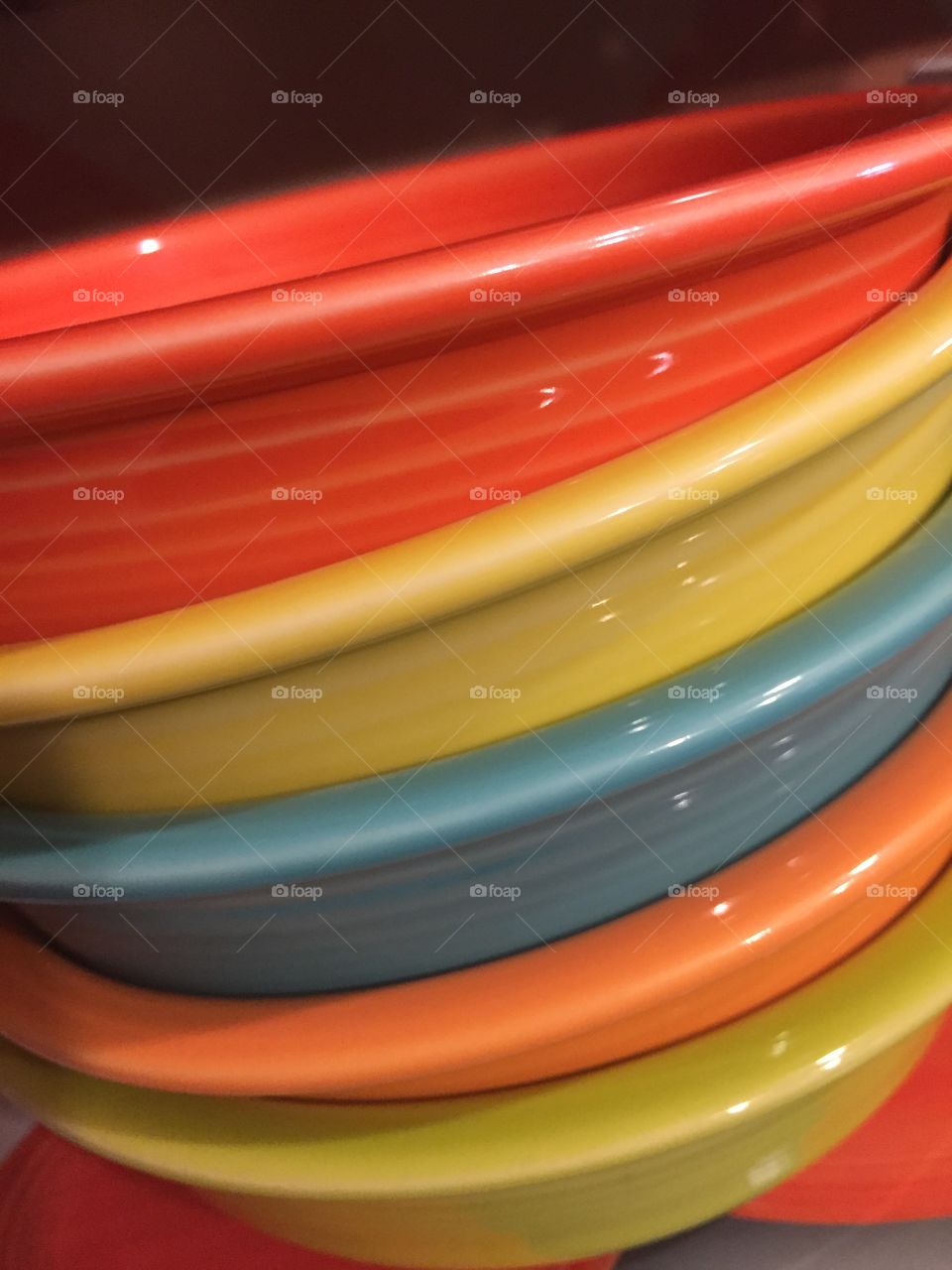 Colorful fiesta Ware bowls