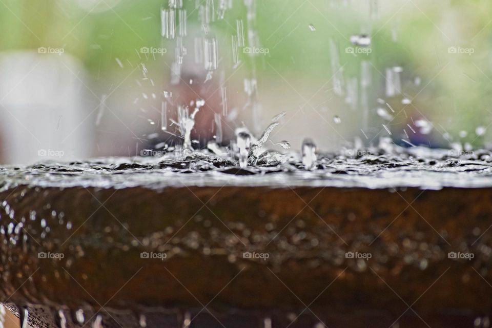 drops in the fountain