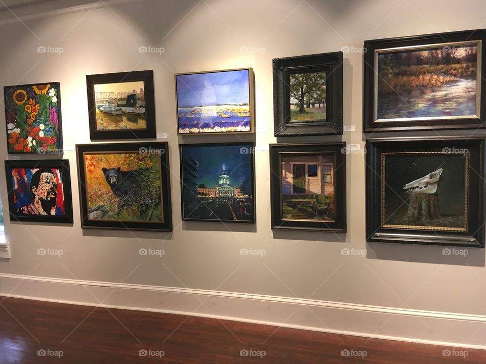 A few more paintings still more to come enjoy!  You can see where they set the lights.