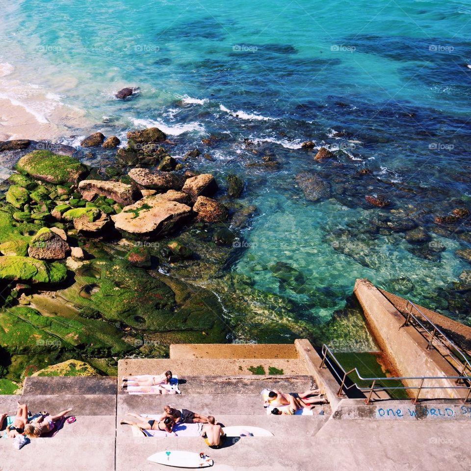 Sunbathers at Bondi Beach