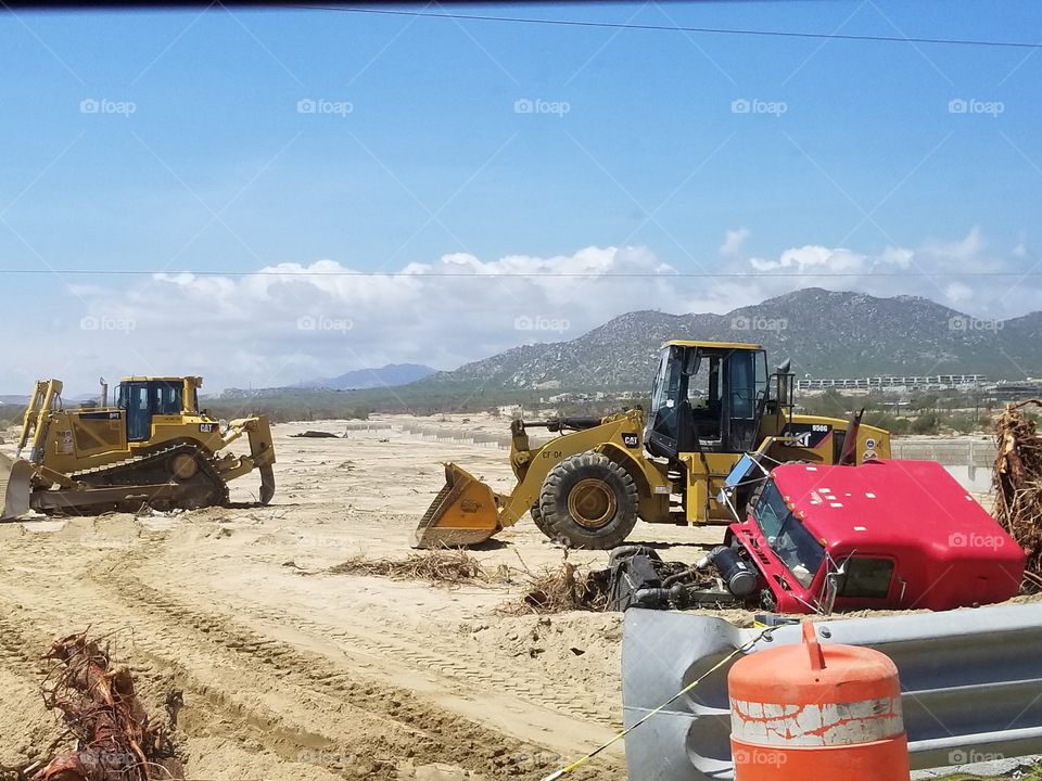 Tractor, Bulldozer, Shovel, Machinery, Scoop