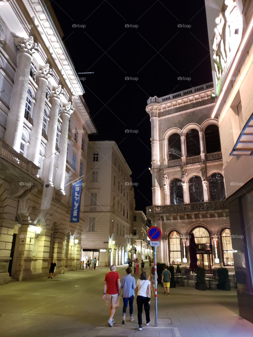 calles de Viena por la noche