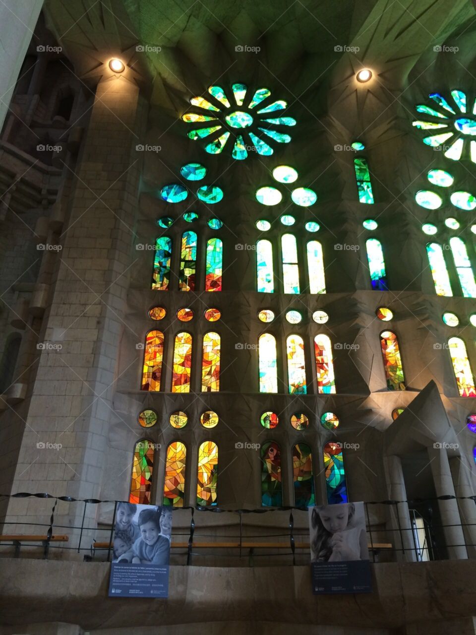 Barcelona stained glass window 