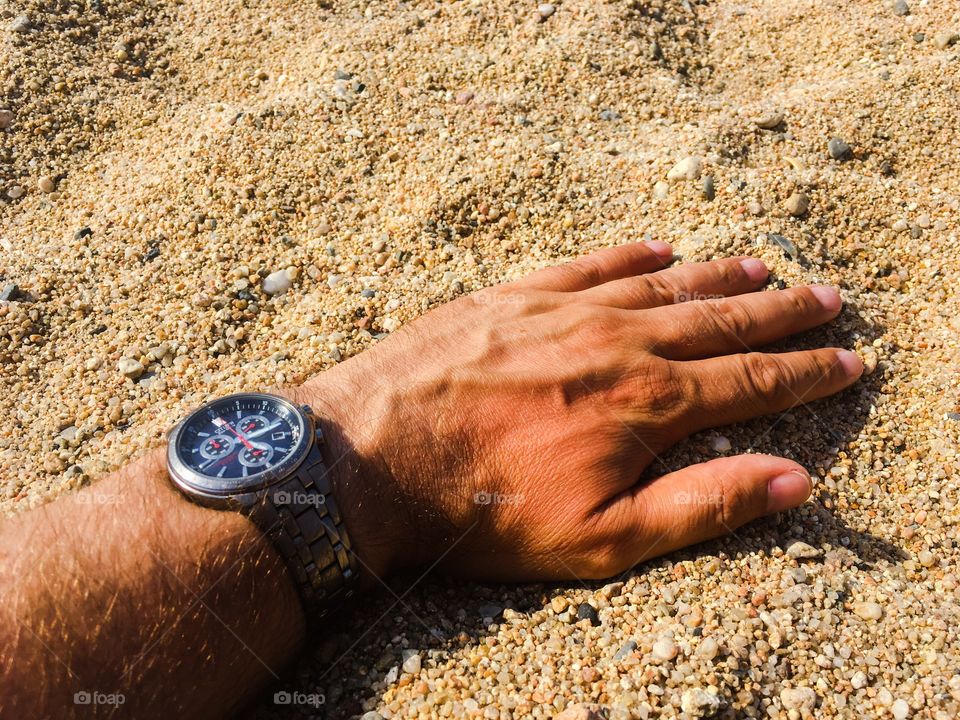 Man's Hand with elegant watch